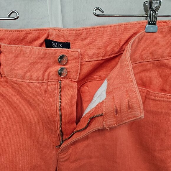 Chaps Sherbert Orange Cropped Denim Jeans Colorful Casual 12 - Picture 5 of 13